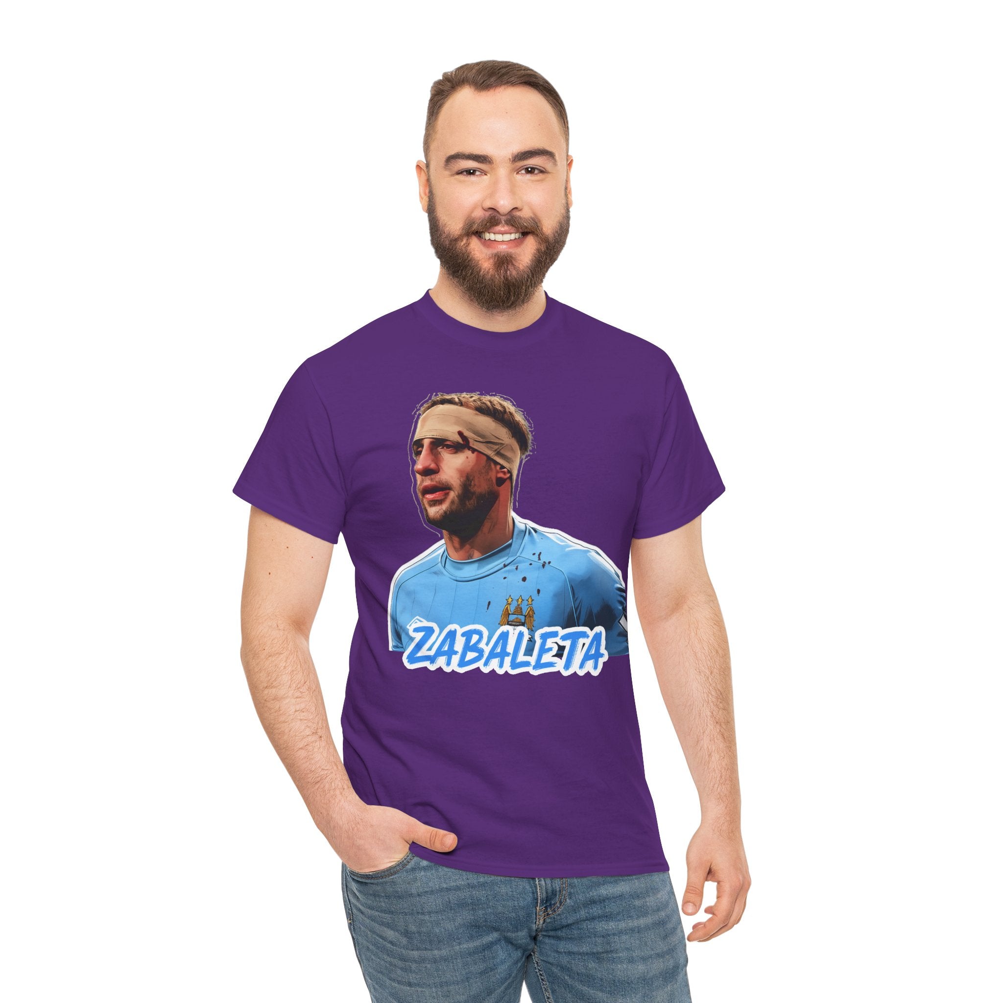Zabaleta Manchester City Fan Tee — Retro Player Portrait Soccer T‑Shirt