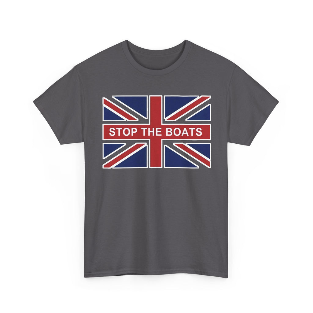 Union Jack "Stop The Boats" Political Statement Tee / T-Shirt
