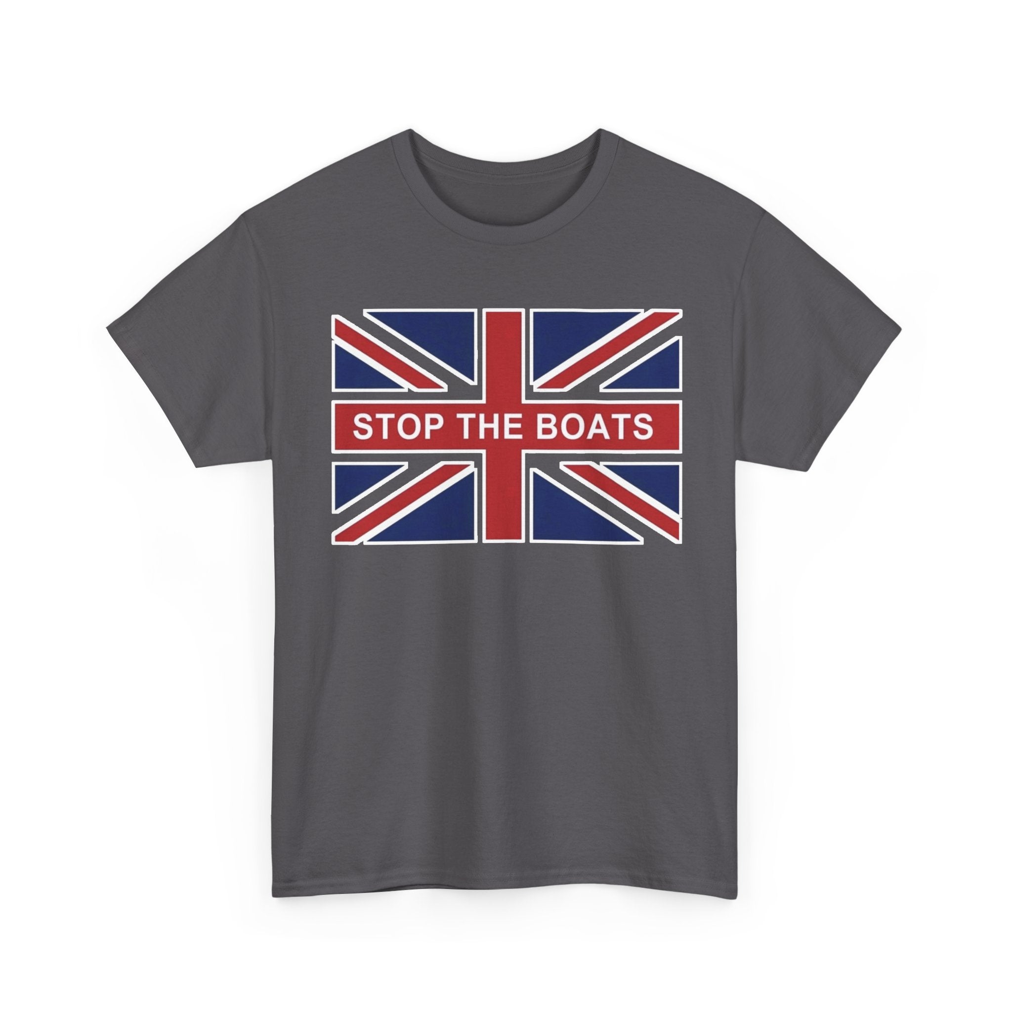 Union Jack "Stop The Boats" Political Statement Tee / T-Shirt