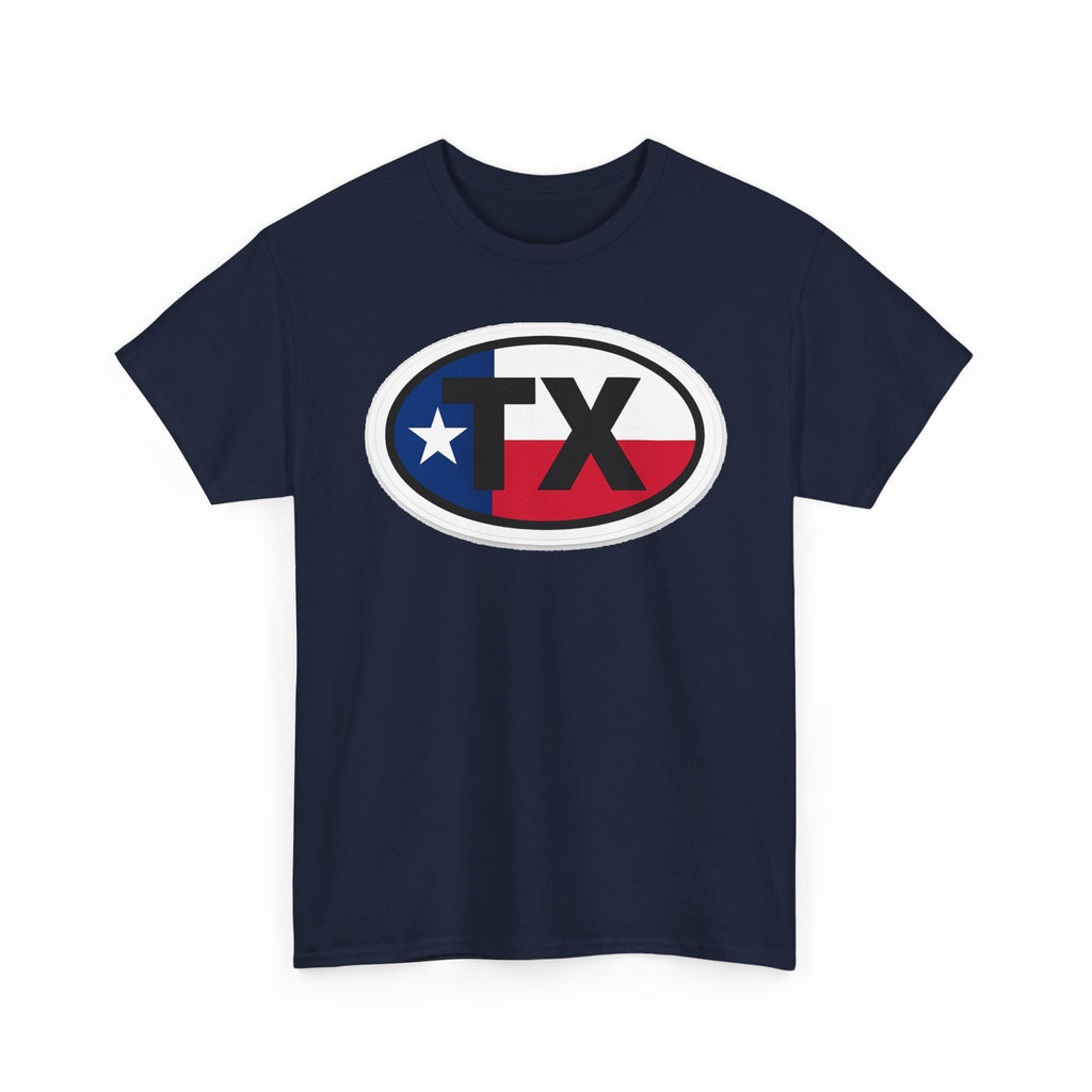 Texas Flag TX Oval T-Shirt — Patriotic Lone Star Tee