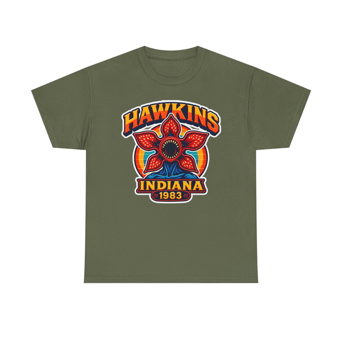 Hawkins Indiana 1983 Demogorgon Floral Cotton T-Shirt