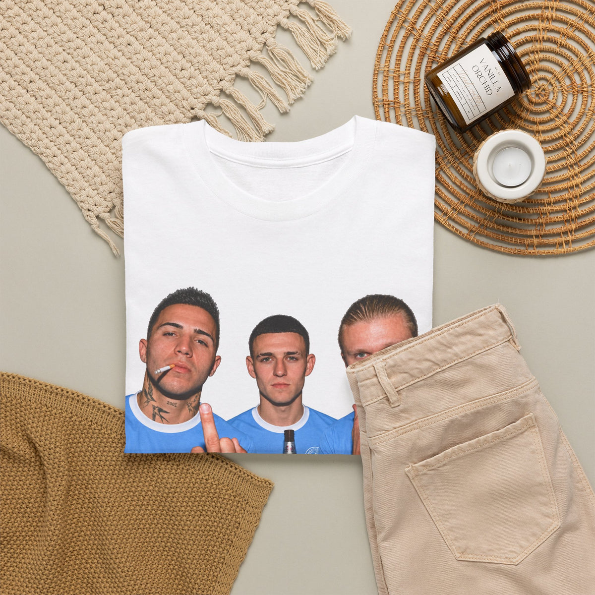 Enzo, Foden & Haaland Man City inspired Unisex Heavy Cotton Tee