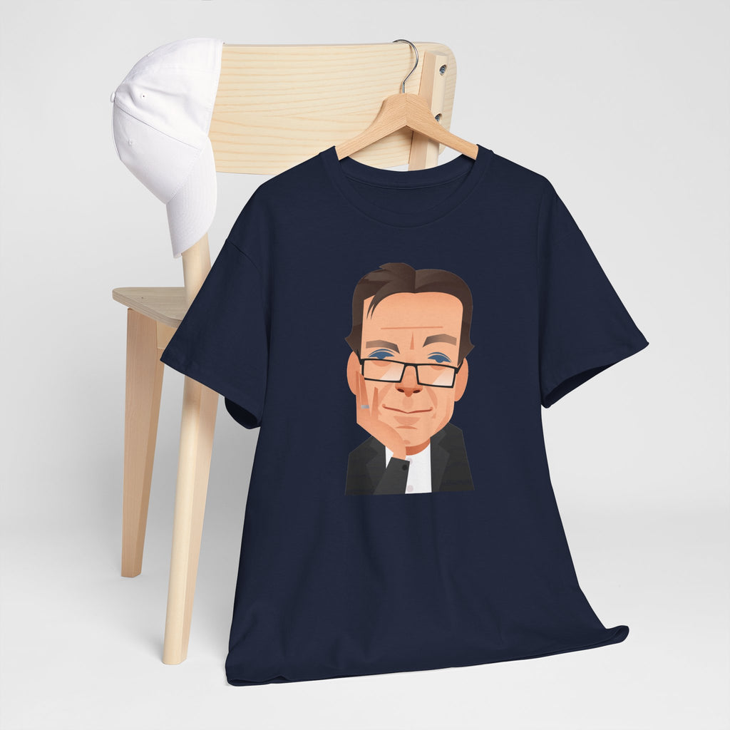 Tony Wilson Manchester Legend Caricature Gentleman Face Cotton T-Shirt