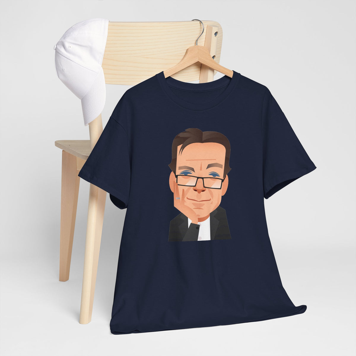 Tony Wilson Manchester Legend Caricature Gentleman Face Cotton T-Shirt