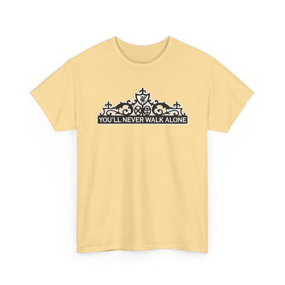 You'll Never Walk Alone T‑Shirt — Liverpool FC Crest Cotton Tee