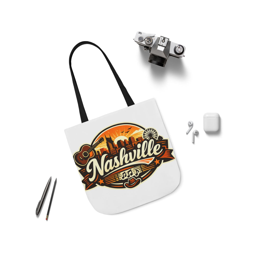 Nashville Sunset Tote Bag — Country Music Skyline Canvas Tote