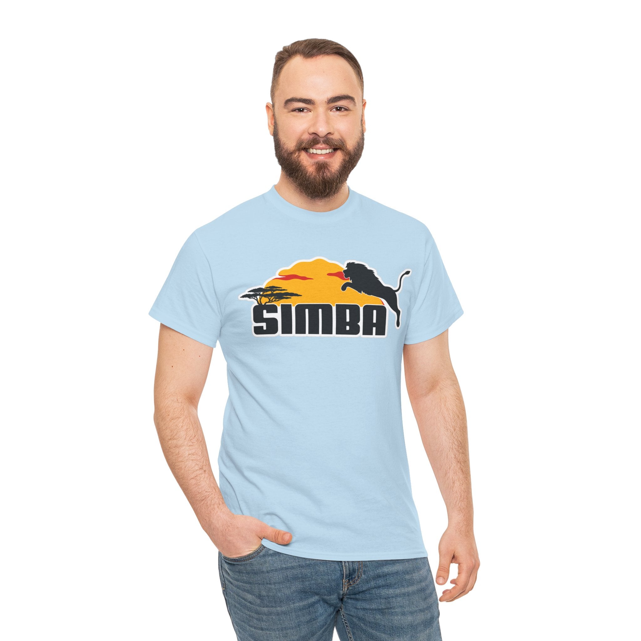 Simba Sunset Graphic Tee — Lion Silhouette Safari T-Shirt