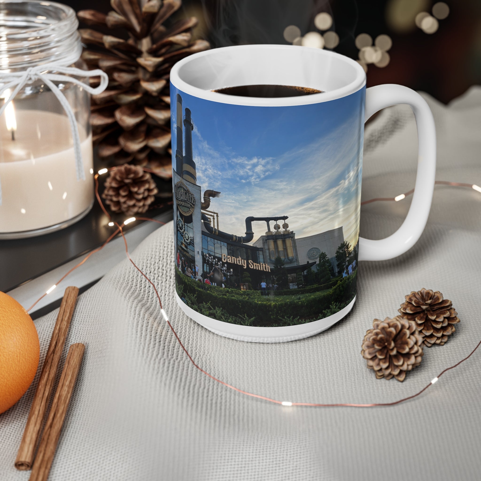 Toothsome Chocolate Emporium Mug – Retro Ride Entrance Photo Coffee Cup (11oz, 15oz)