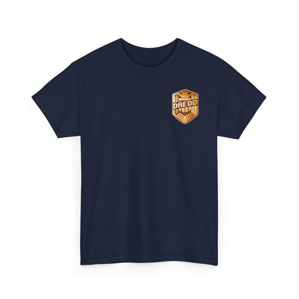 Dredd Shield Badge T-Shirt — Retro Law Enforcement Logo Tee