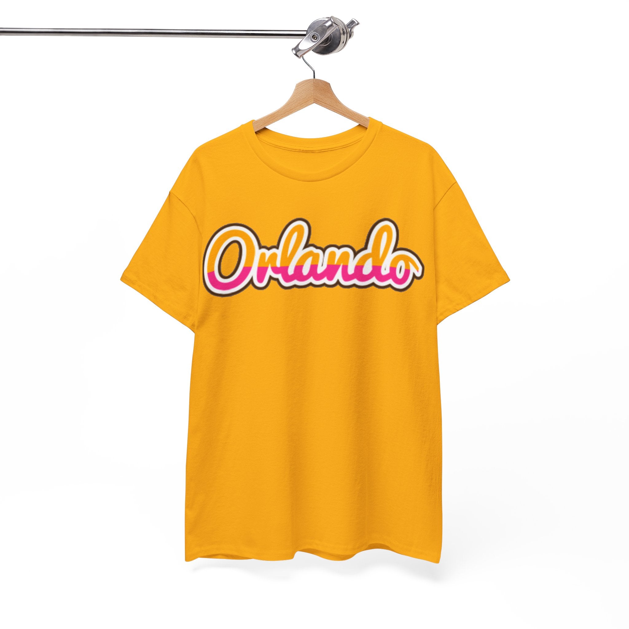 Orlando Retro Script Tee — Vintage Sunset City Souvenir Shirt