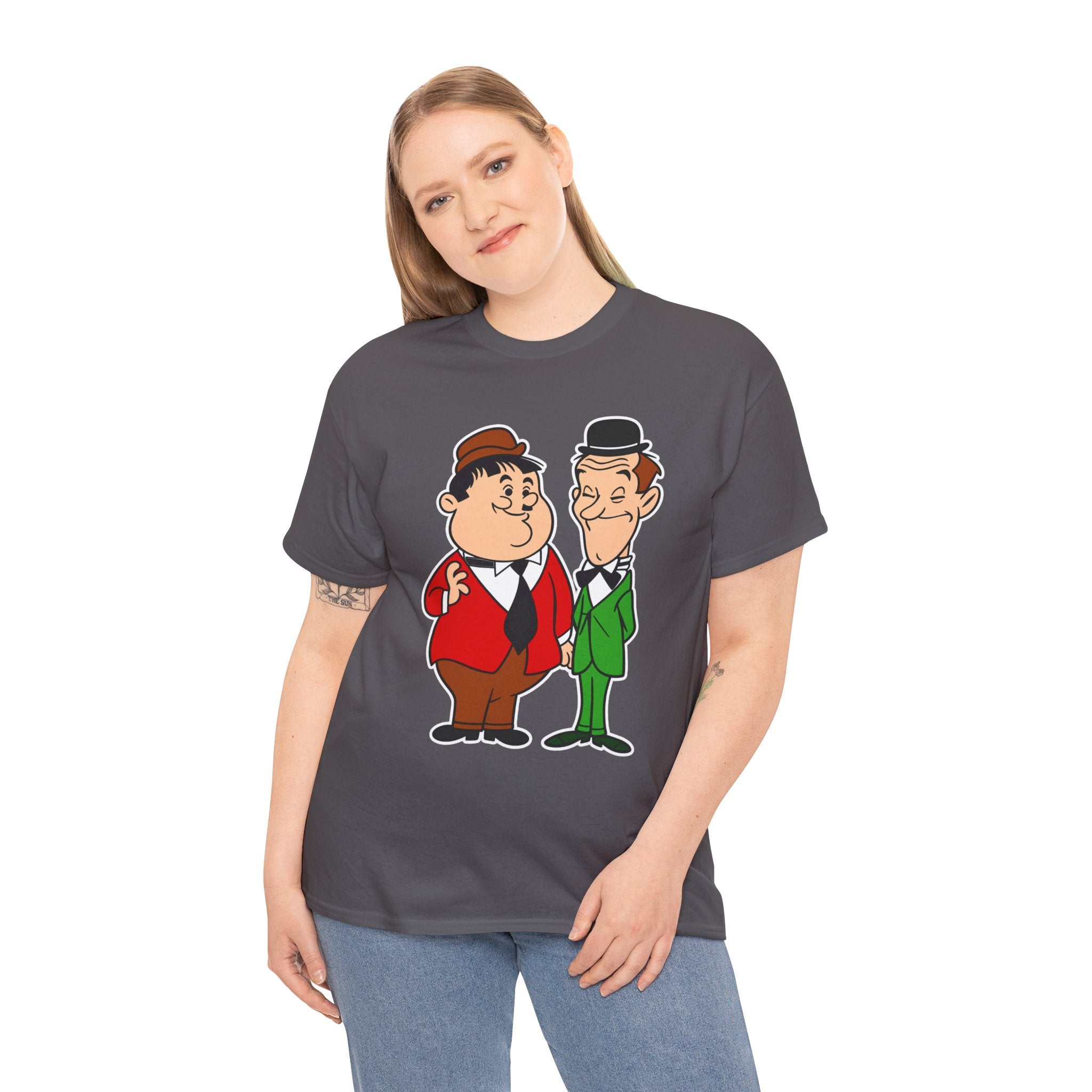 Comedy Duo Vintage Cartoon Cotton T-Shirt