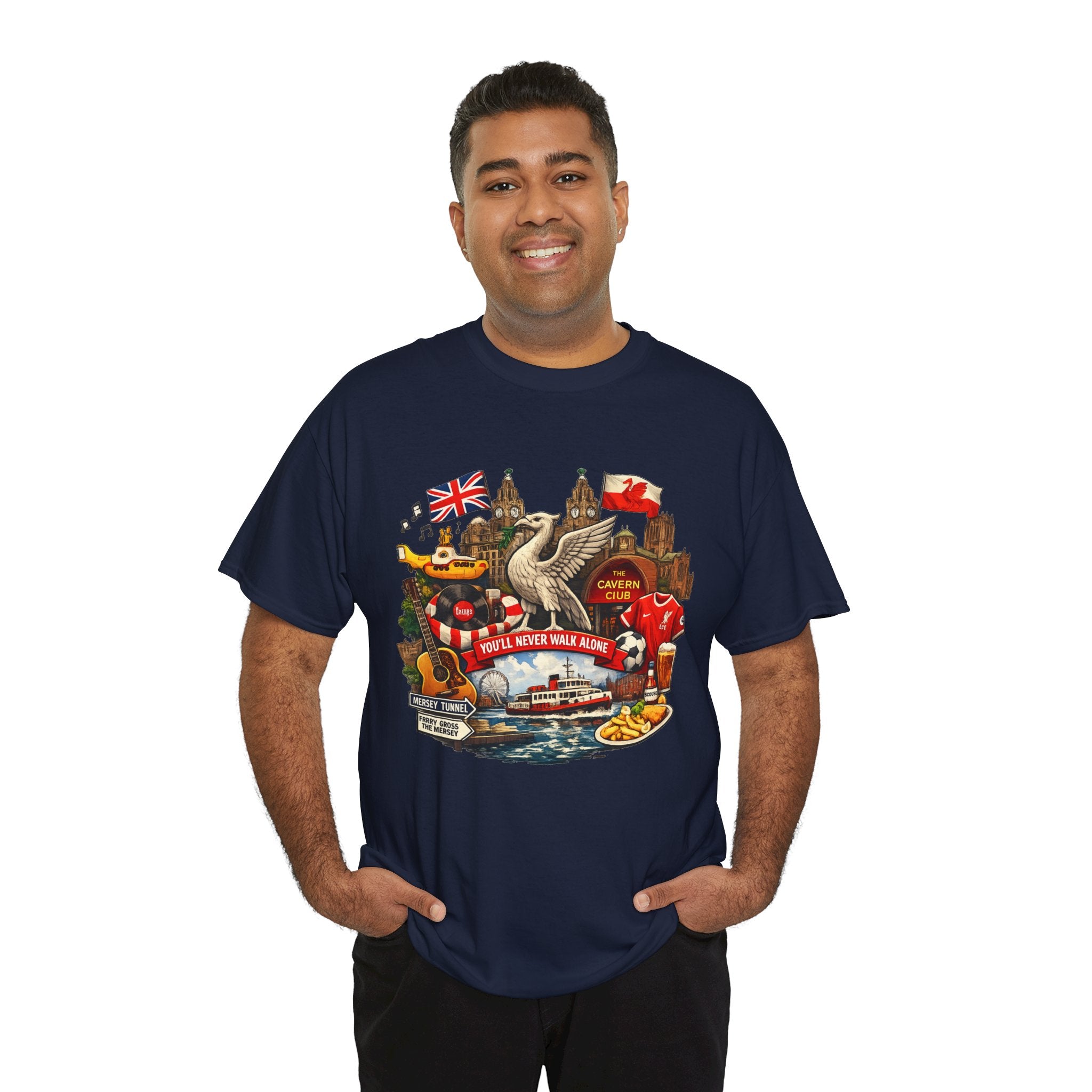 Liverpool Landmarks & You'll Never Walk Alone T-Shirt