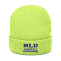 Embroidered 'MLD Football Programmes' Ribbed Knit Beanie