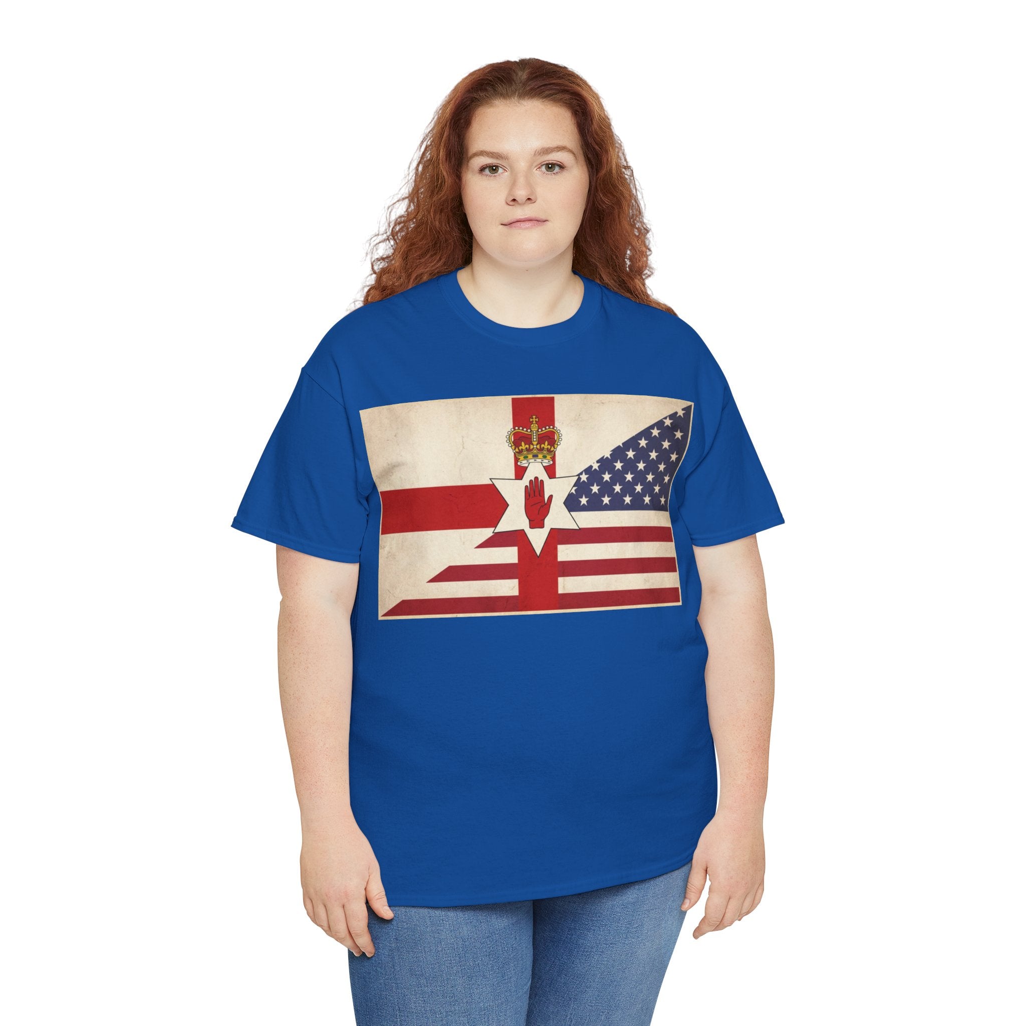 Northern Ireland + American Flag Tee — Vintage Graphic Shirt