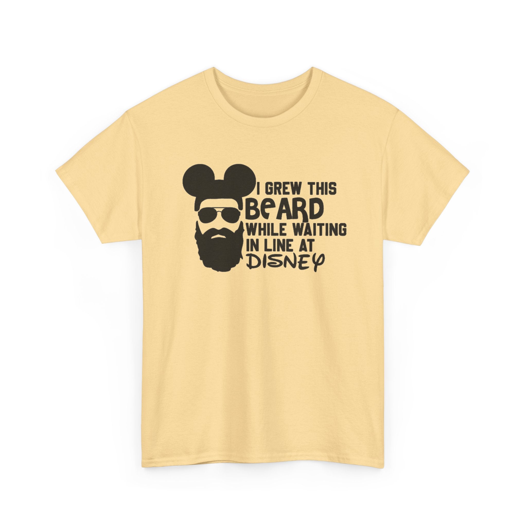 Beard While Waiting Tee – "I Grew This Beard While Waiting In Line At Disney" Funny Disney Dad T-Shirt