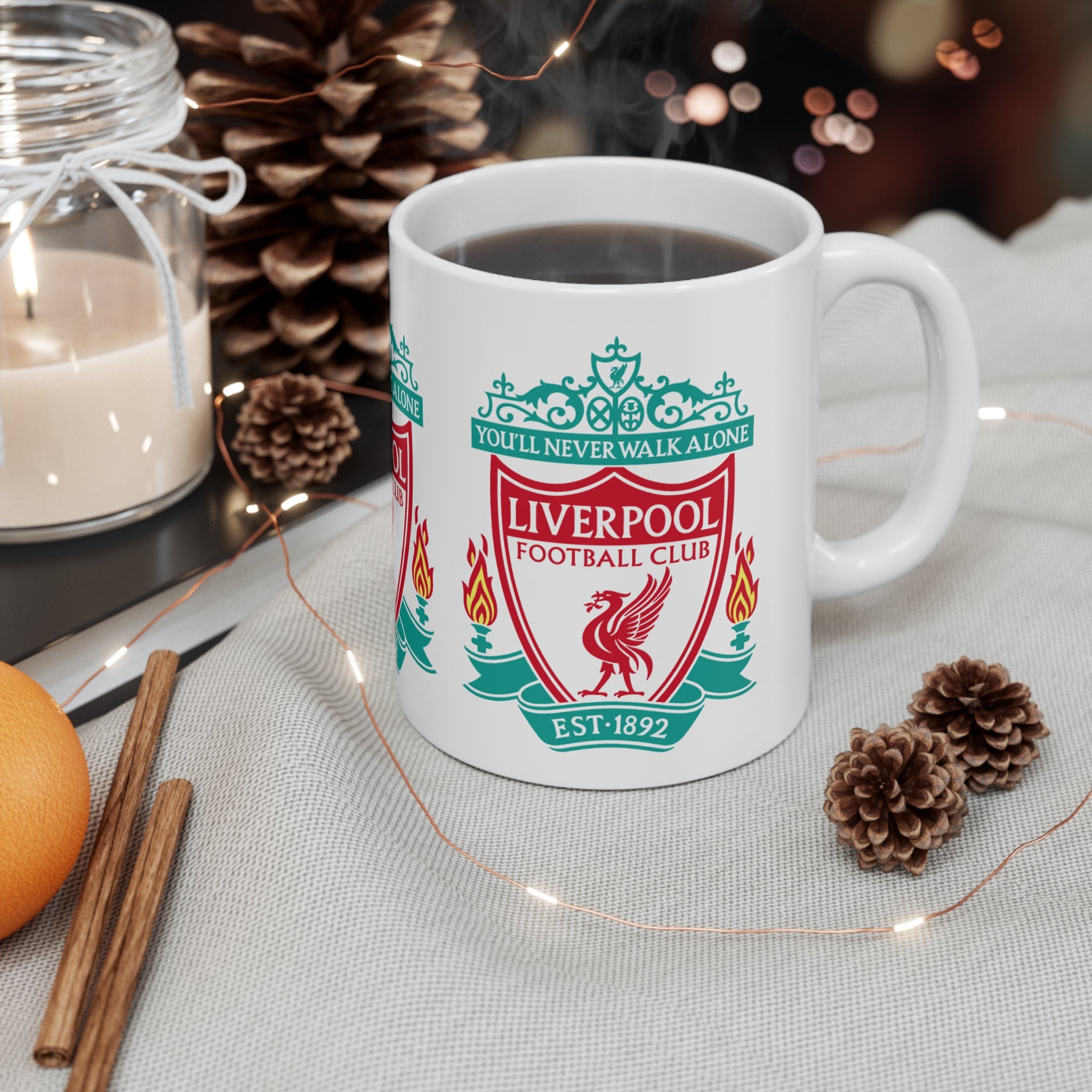 Liverpool Football Club Ceramic Coffee Mug — You’ll Never Walk Alone, 11oz & 15oz