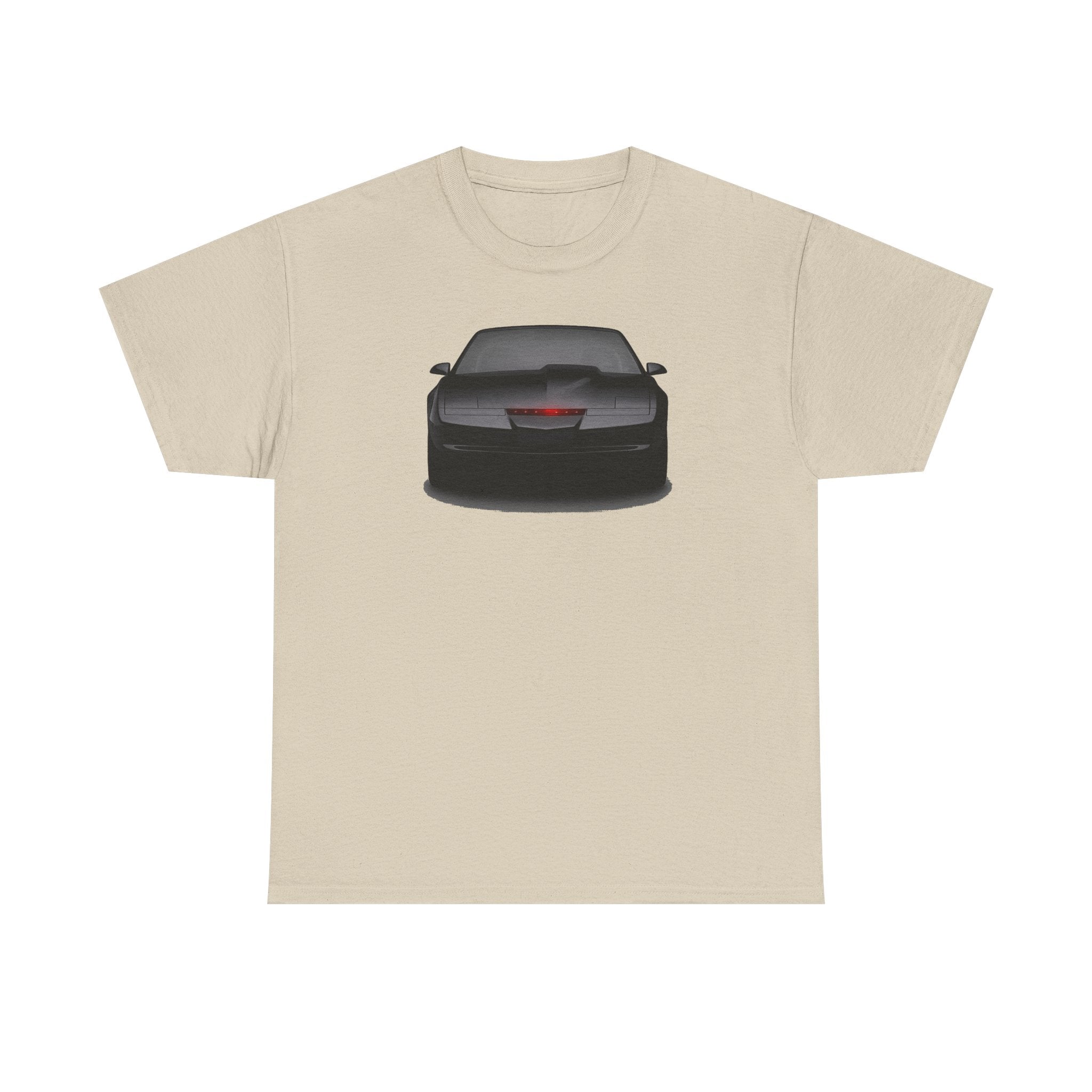 KITT-Inspired Retro Sports Car Tee — Front View Knight Rider Car Graphic Shirt