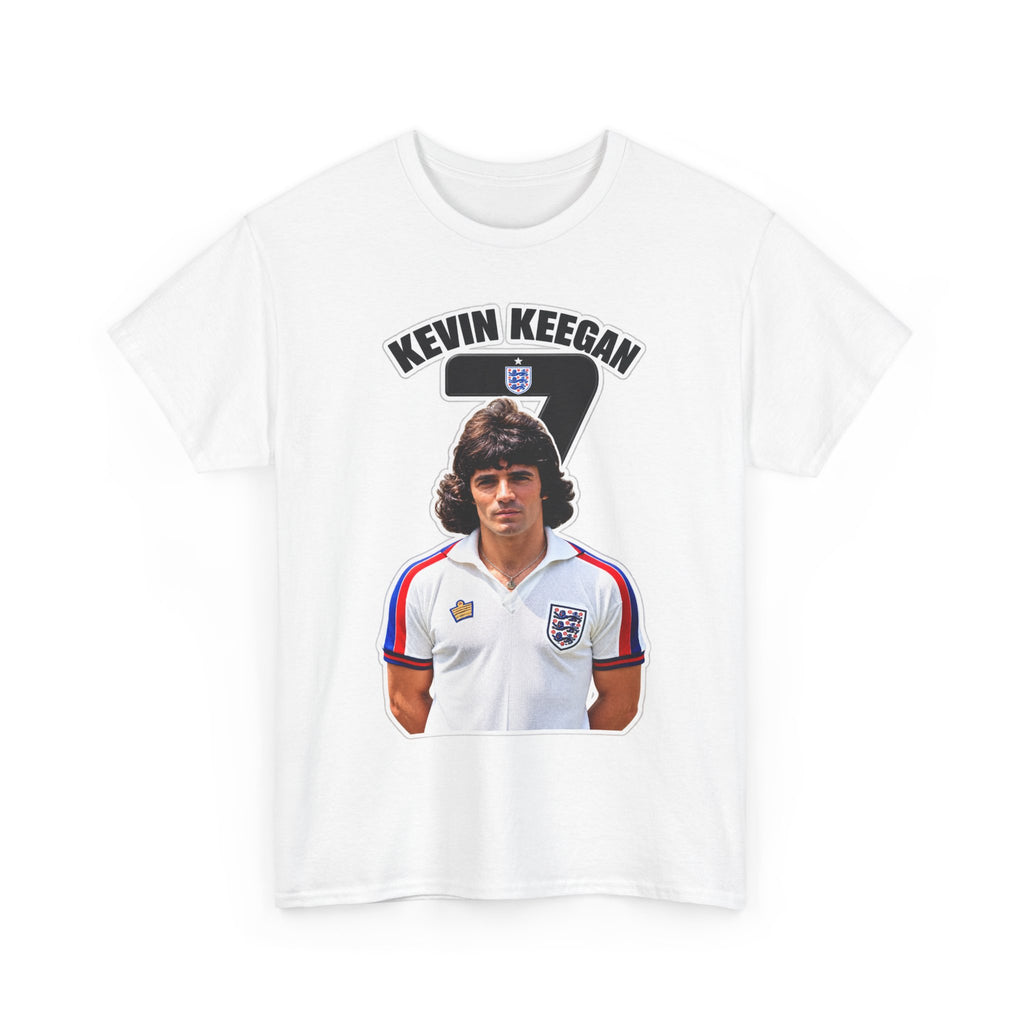 Kevin Keegan England Retro Soccer Cotton T -Shirt / Tee