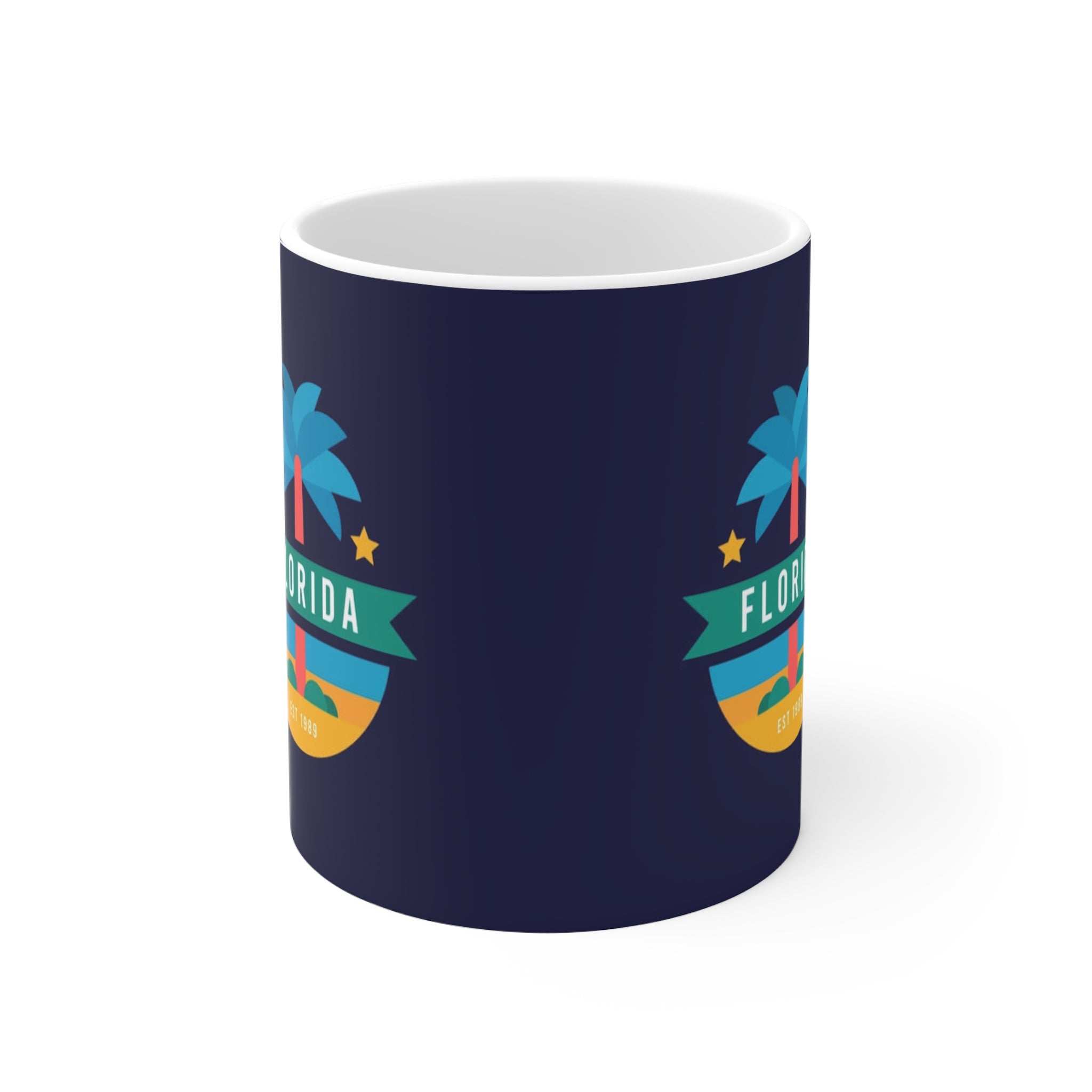 Florida Palm Beach Coffee Mug — Retro Vacation Ceramic Mug (11oz & 15oz)