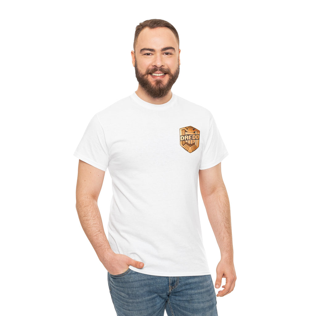 Dredd Shield Badge T-Shirt — Retro Law Enforcement Logo Tee