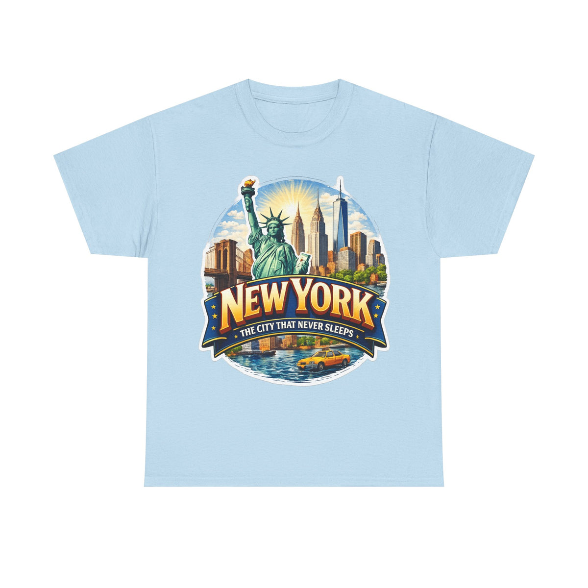 New York City T-Shirt - 'The City That Never Sleeps' Vintage Skyline Tee