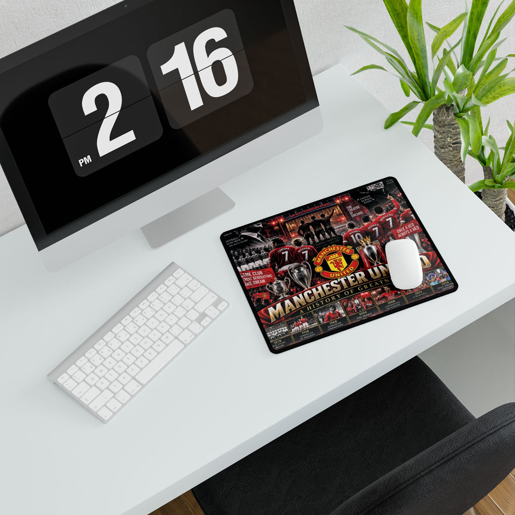 Manchester United Desk Mat – "A History of Greatness" Football Mouse Pad