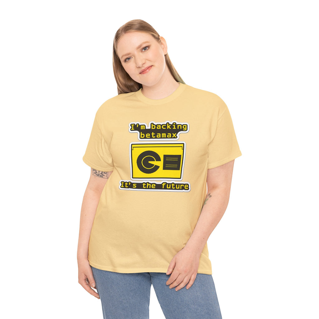 Betamax Retro Tee — "I’m backing betamax, it’s the future" Vintage Cassette T-Shirt