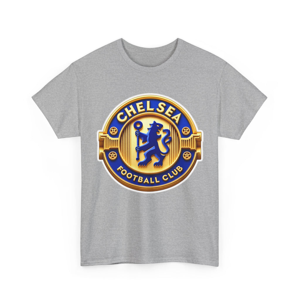 Chelsea Football Club Crest Tee — Retro Blue & Gold Soccer Emblem T-Shirt