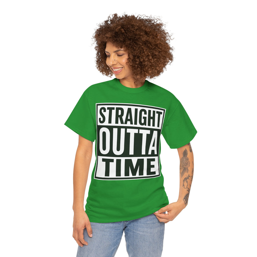 Straight Outta Time T-Shirt — Funny Retro Text Tee