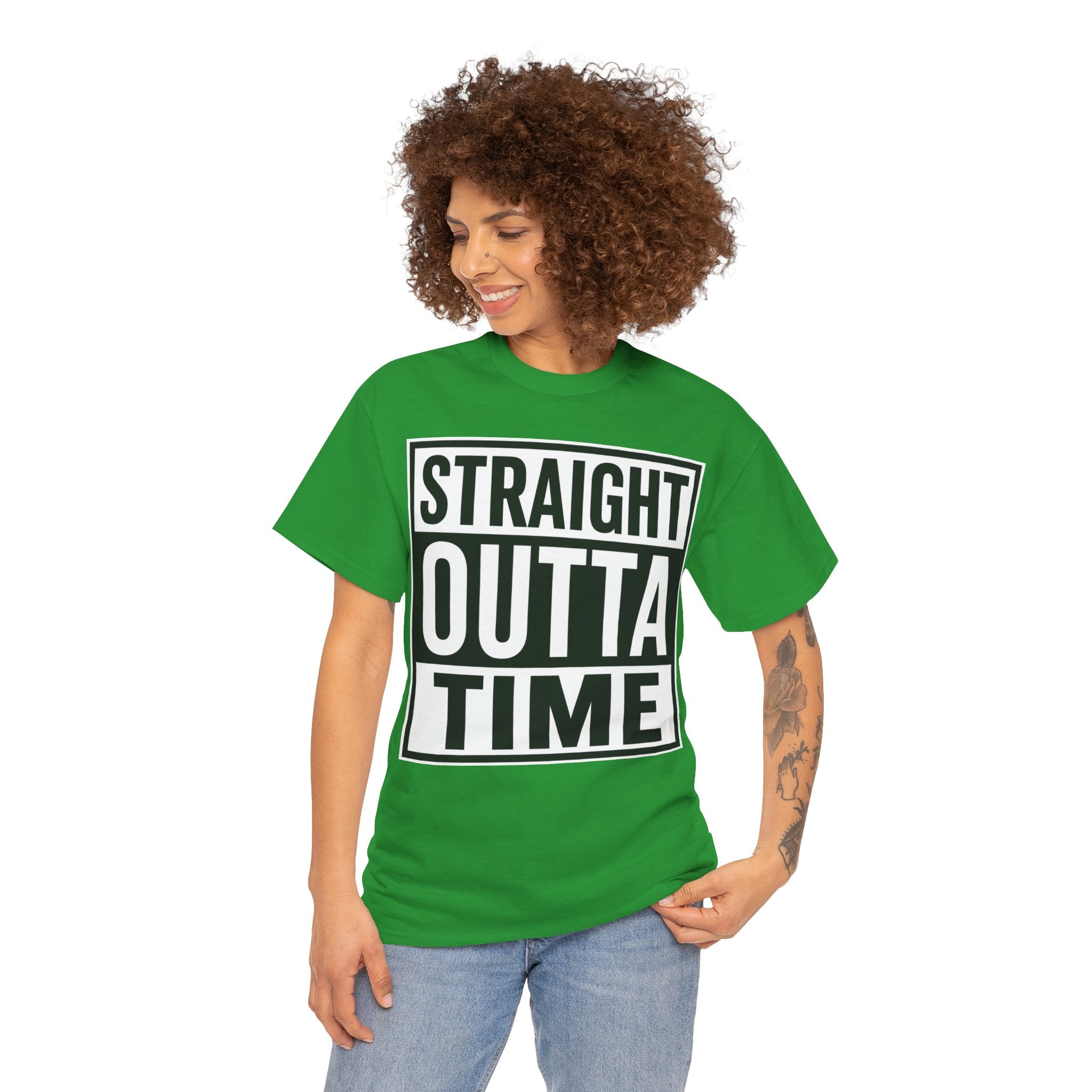 Straight Outta Time T-Shirt — Funny Retro Text Tee