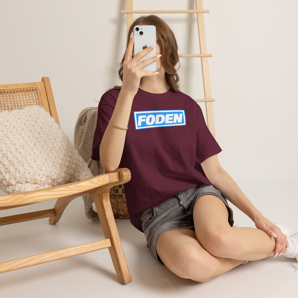 Foden Logo Tee — Blue Box Graphic T-Shirt