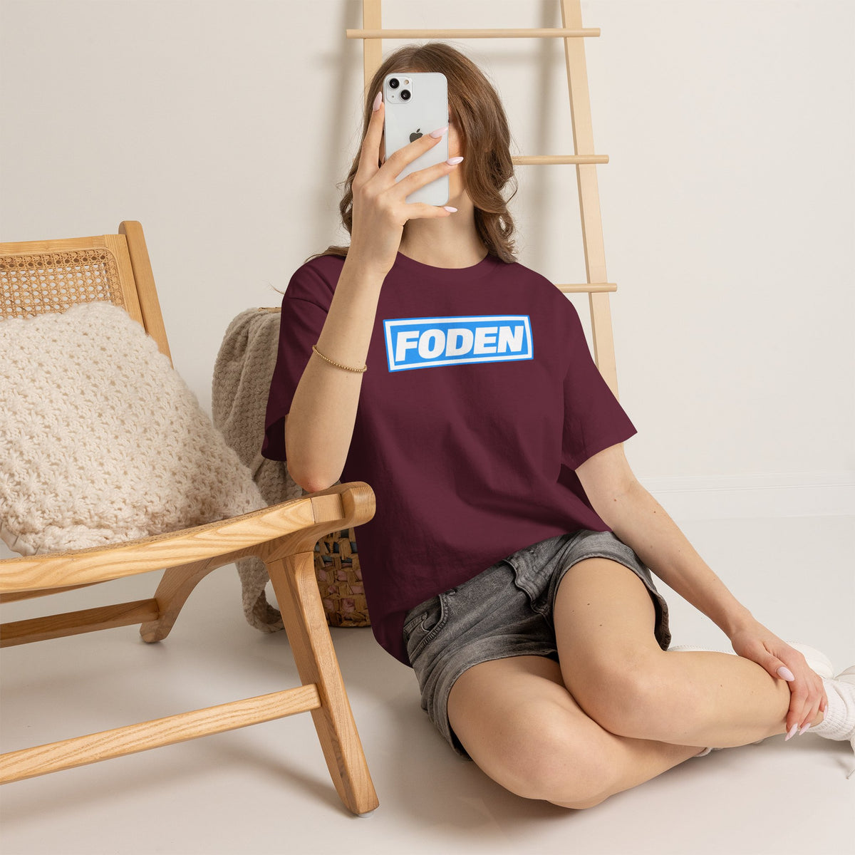 Foden Logo Tee — Blue Box Graphic T-Shirt