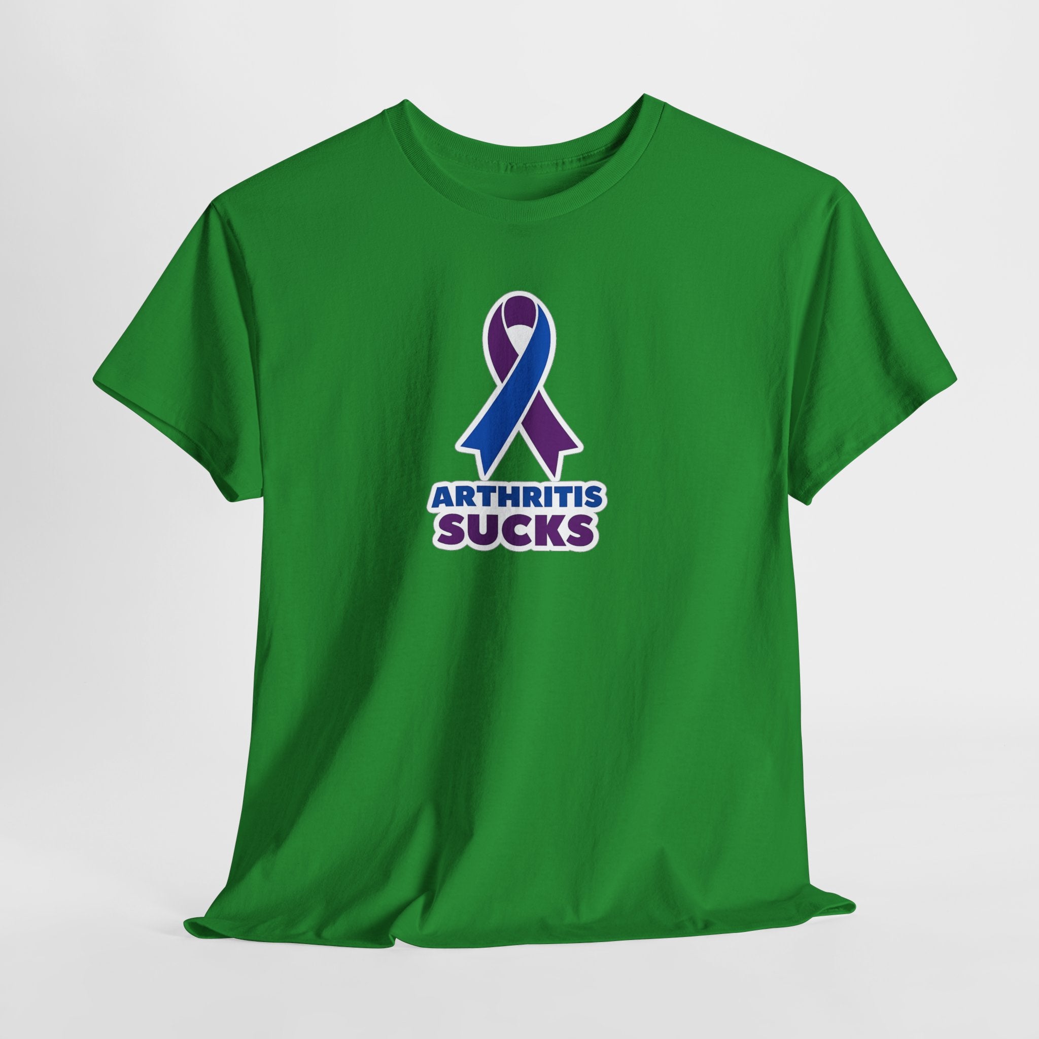 Arthritis Sucks Awareness T-Shirt — Purple & Blue Ribbon Support Tee