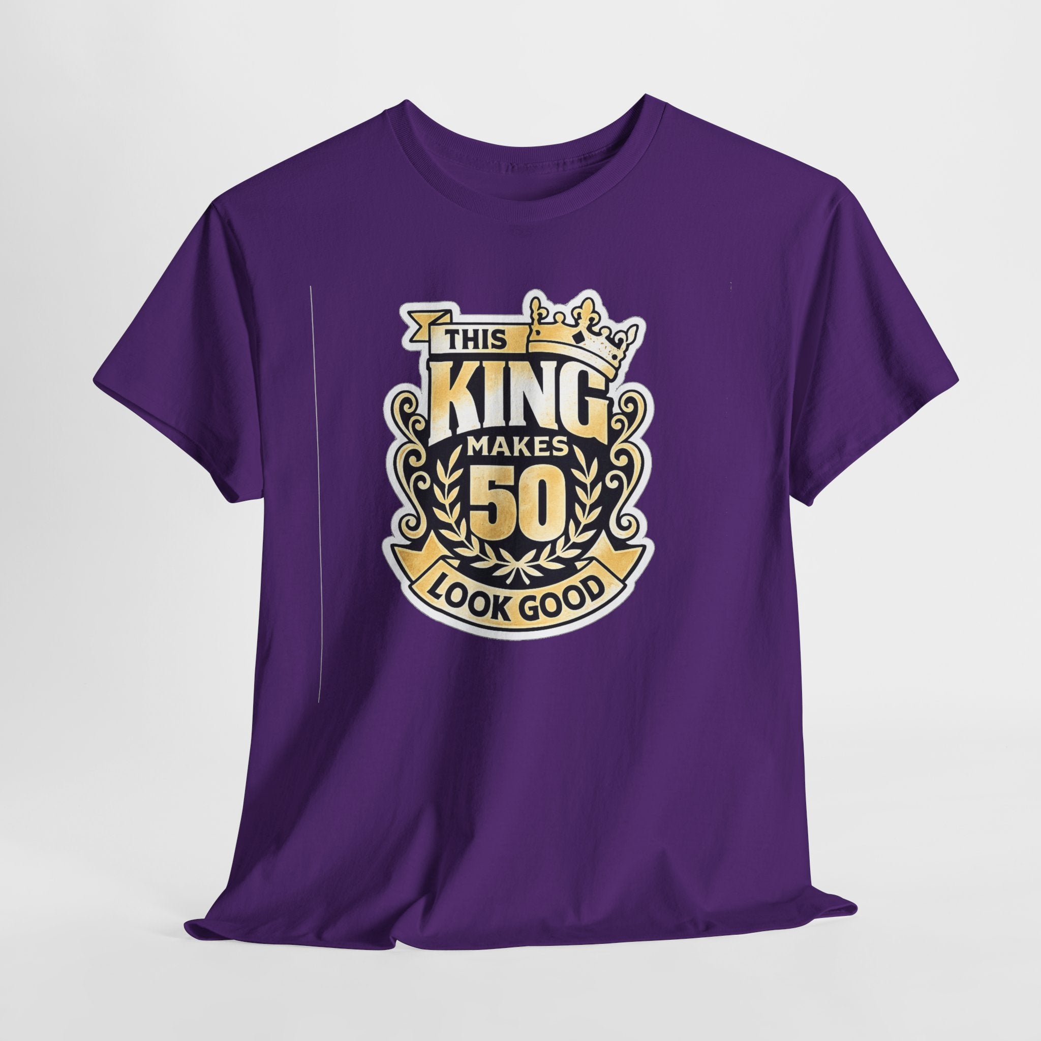 50th Birthday King T-Shirt – "This King Makes 50 Look Good"
