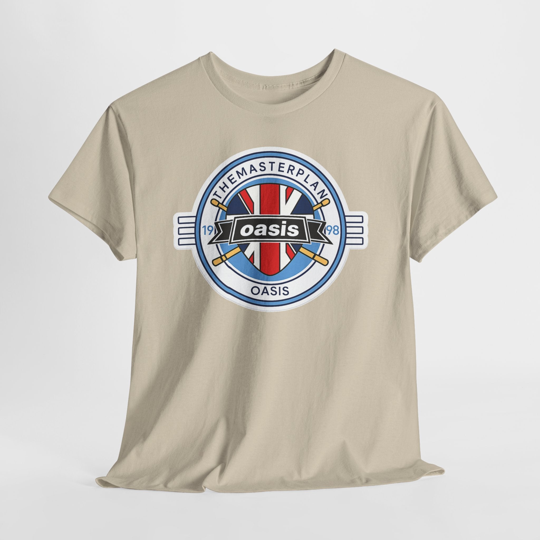 Oasis Union Jack Band Tee – Retro Rock Logo T-Shirt