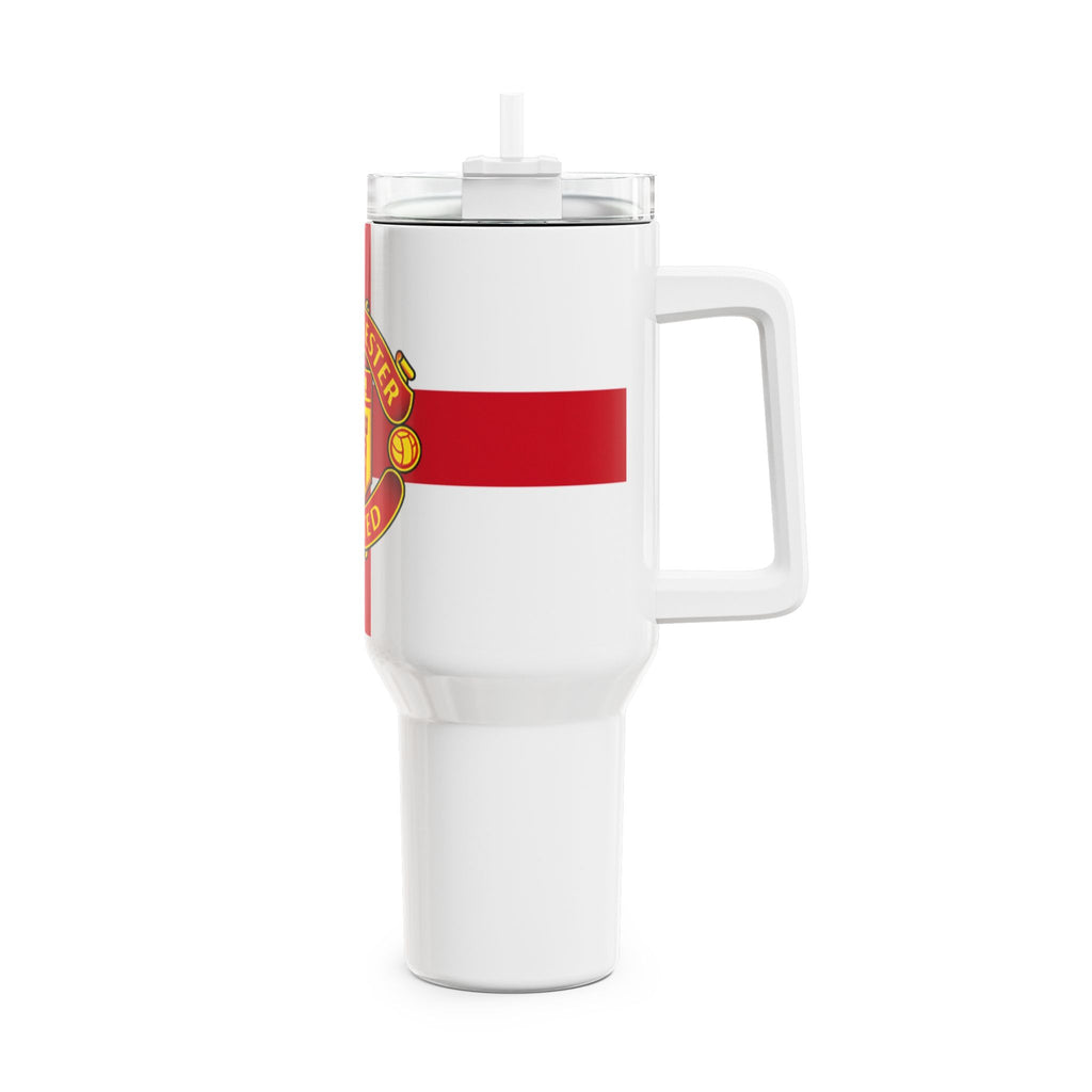 Manchester United 40oz Travel Tumbler — Red Cross Crest Stainless Insulated Cup
