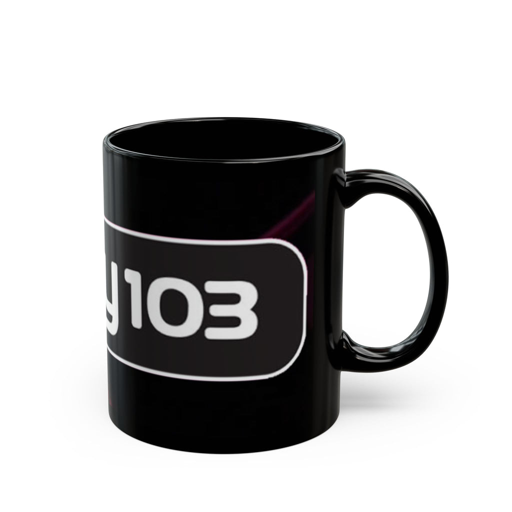 Key 103 Black Coffee Mug – Retro Radio Logo 11oz/15oz