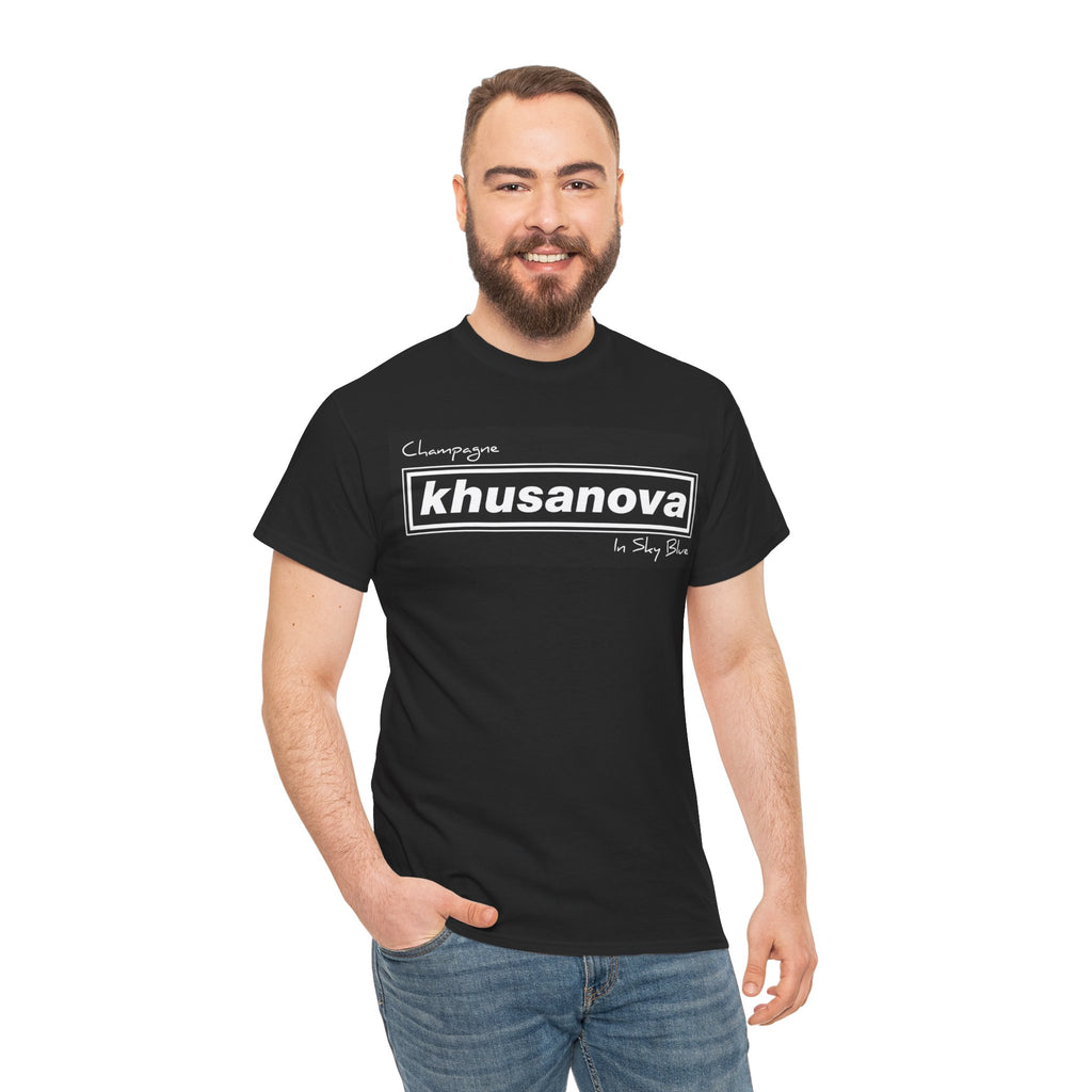 Khusanova Logo Tee — Manchester City Unofficial Black Graphic T‑Shirt