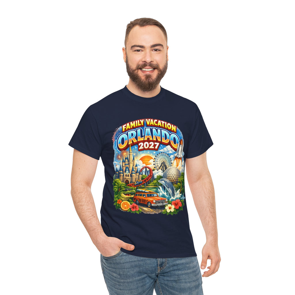 Orlando 2027 Family Vacation T-Shirt — Retro Theme Park Souvenir Tee