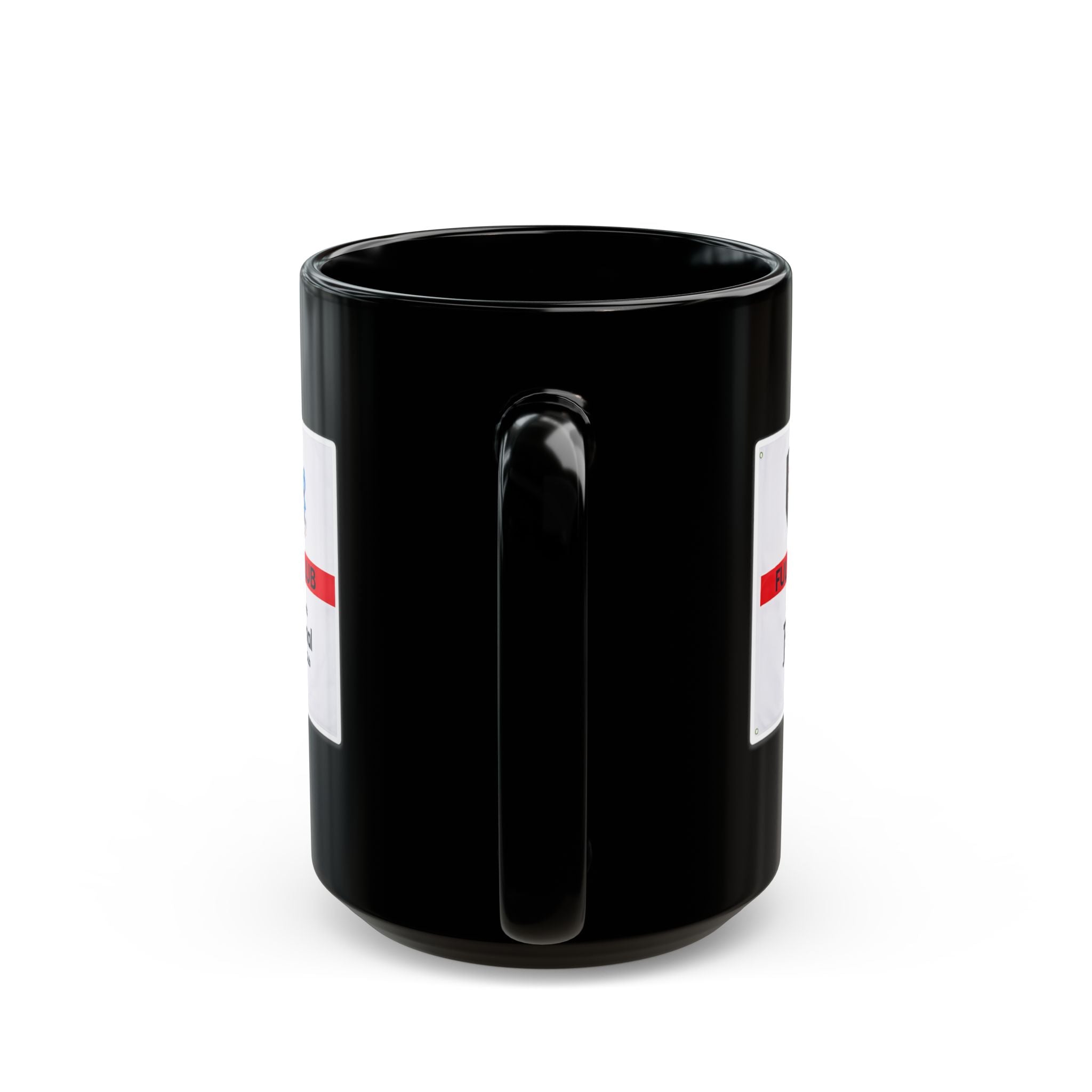 Fulham Football Club Black Mug – Crest & England Flag Design (11oz/15oz)