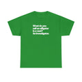 What do you call an Alligator White Minimalist Funny Tee — Subtle Embossed Text Casual T-Shirt