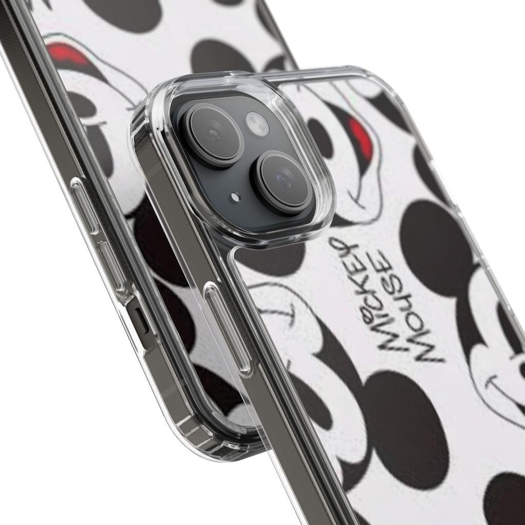 Mickey Mouse Clear Phone Case – Retro Cartoon Pattern Clear Case