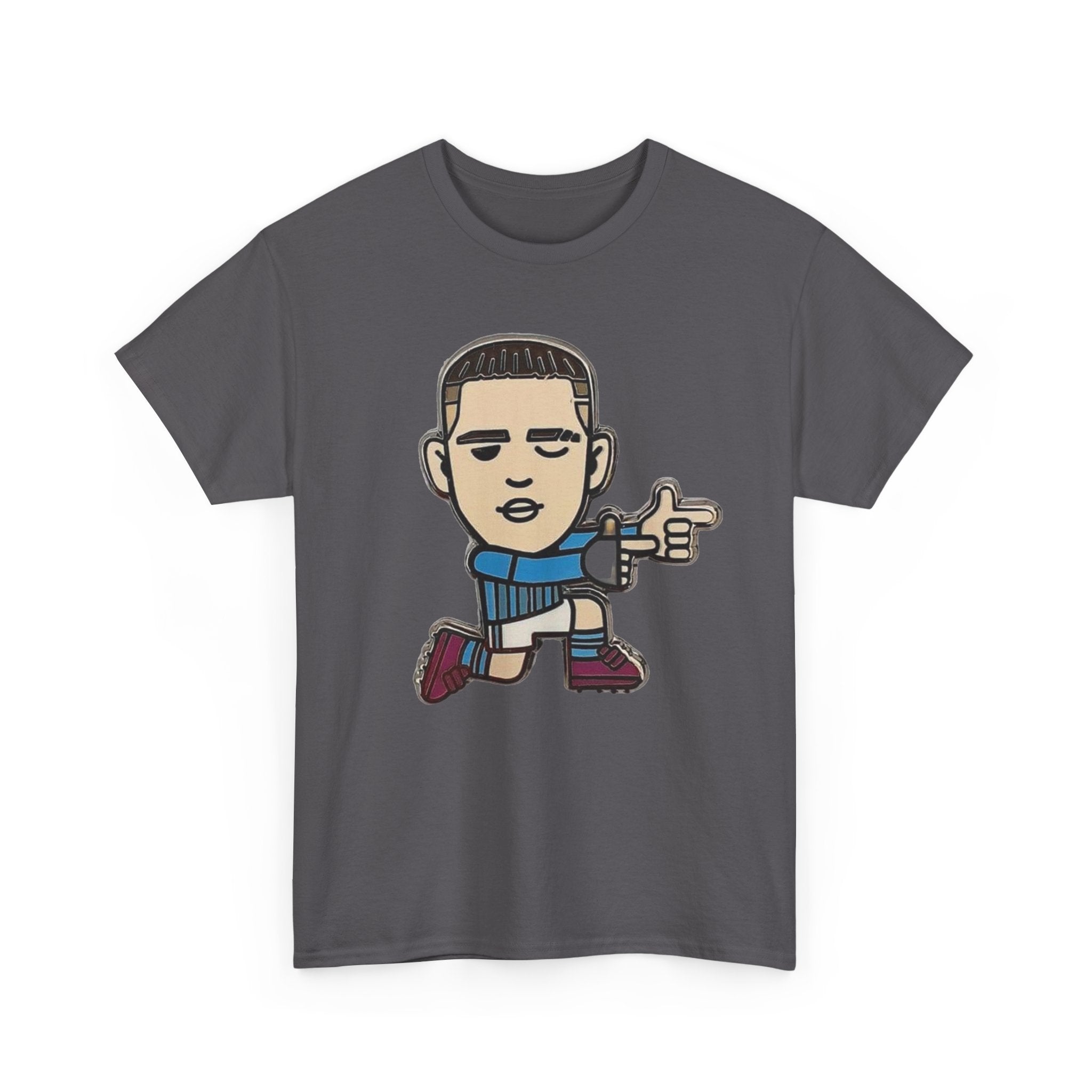 Phil Foden Cartoon Dance Pose Tee - Funky Character Graphic T-Shirt