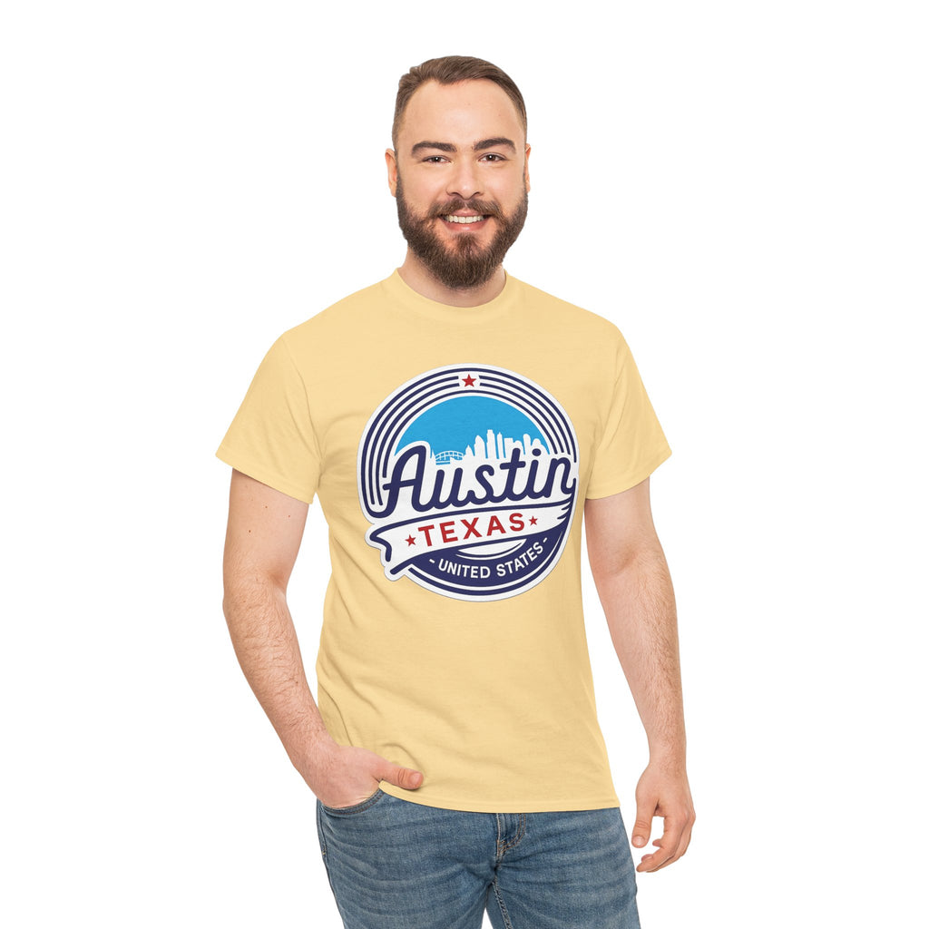 Austin Texas Retro Skyline T-Shirt — Vintage City Pride Tee