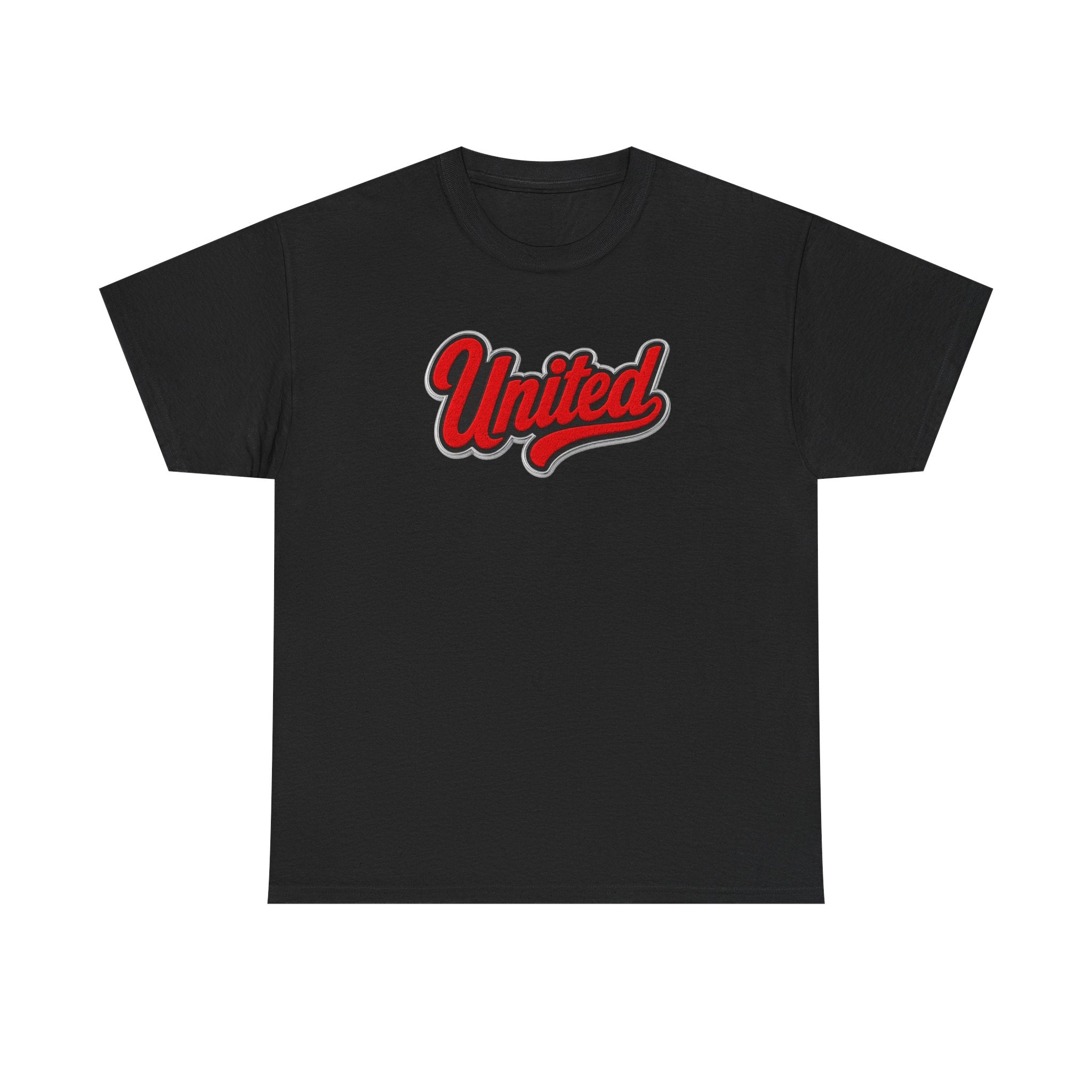 United Retro Script Tee — Vintage Red Logo T‑Shirt