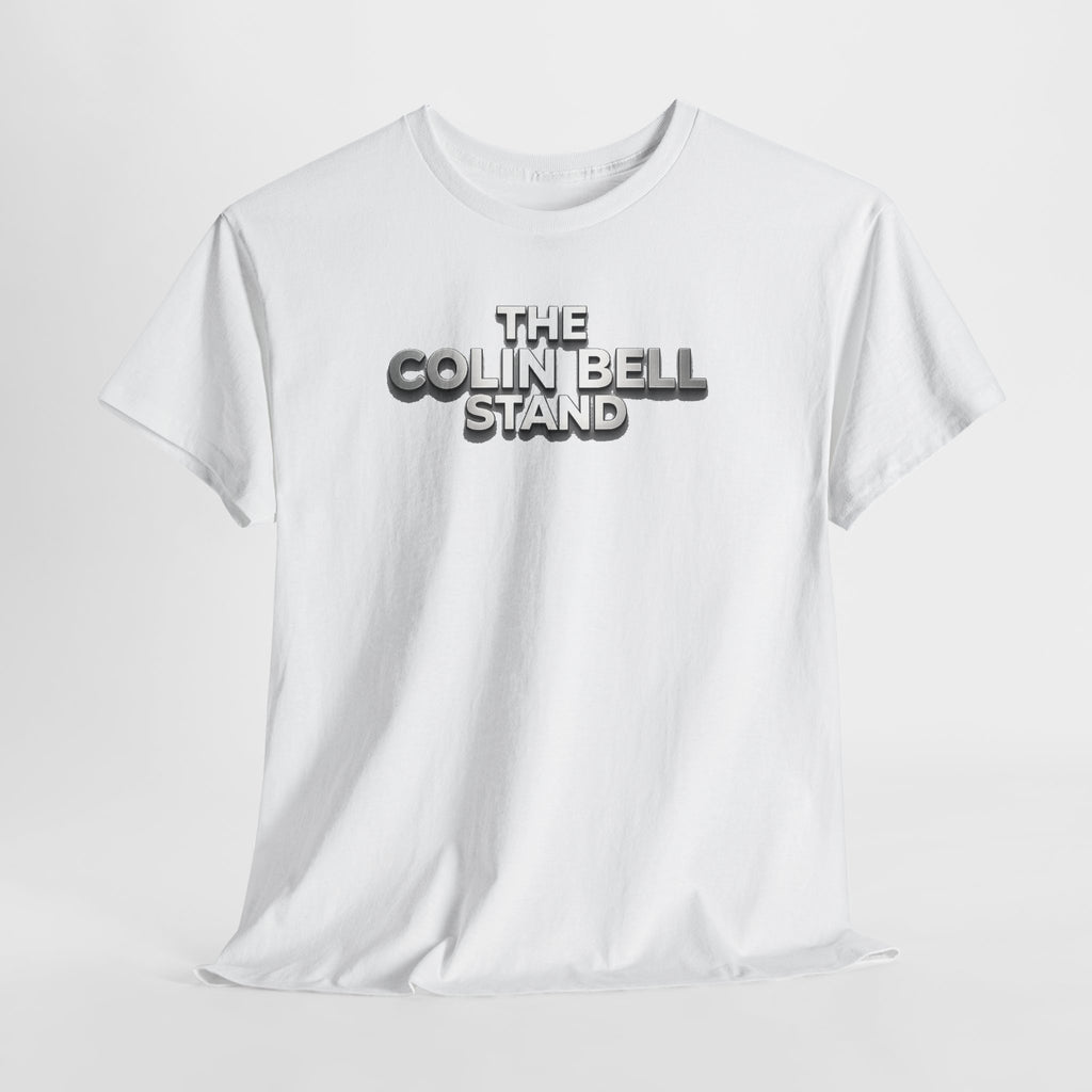 T-Shirt — “The Colin Bell Stand” Retro Chrome Text Tee