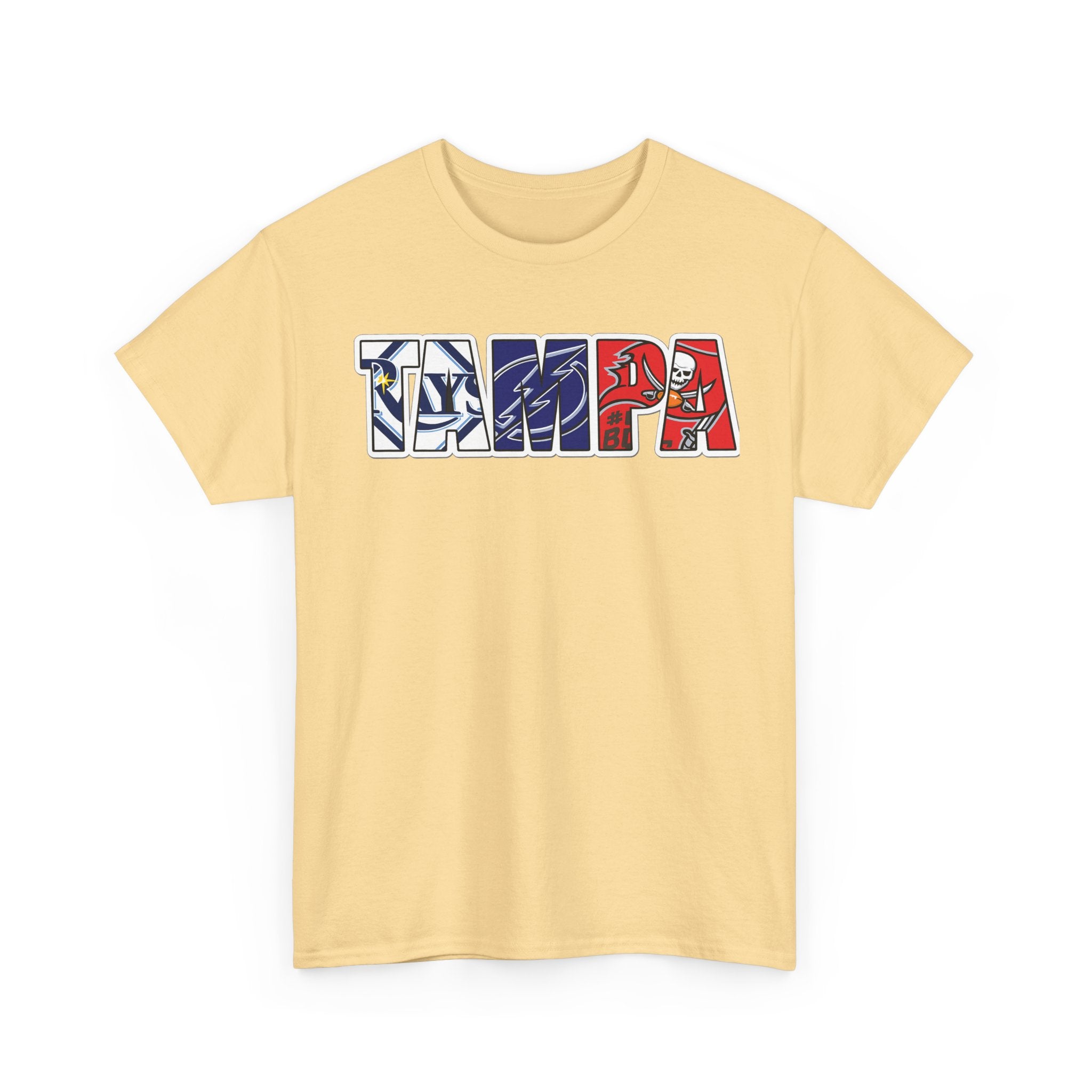 Tampa Block Letter Tee — Florida Flag Graphic T‑Shirt
