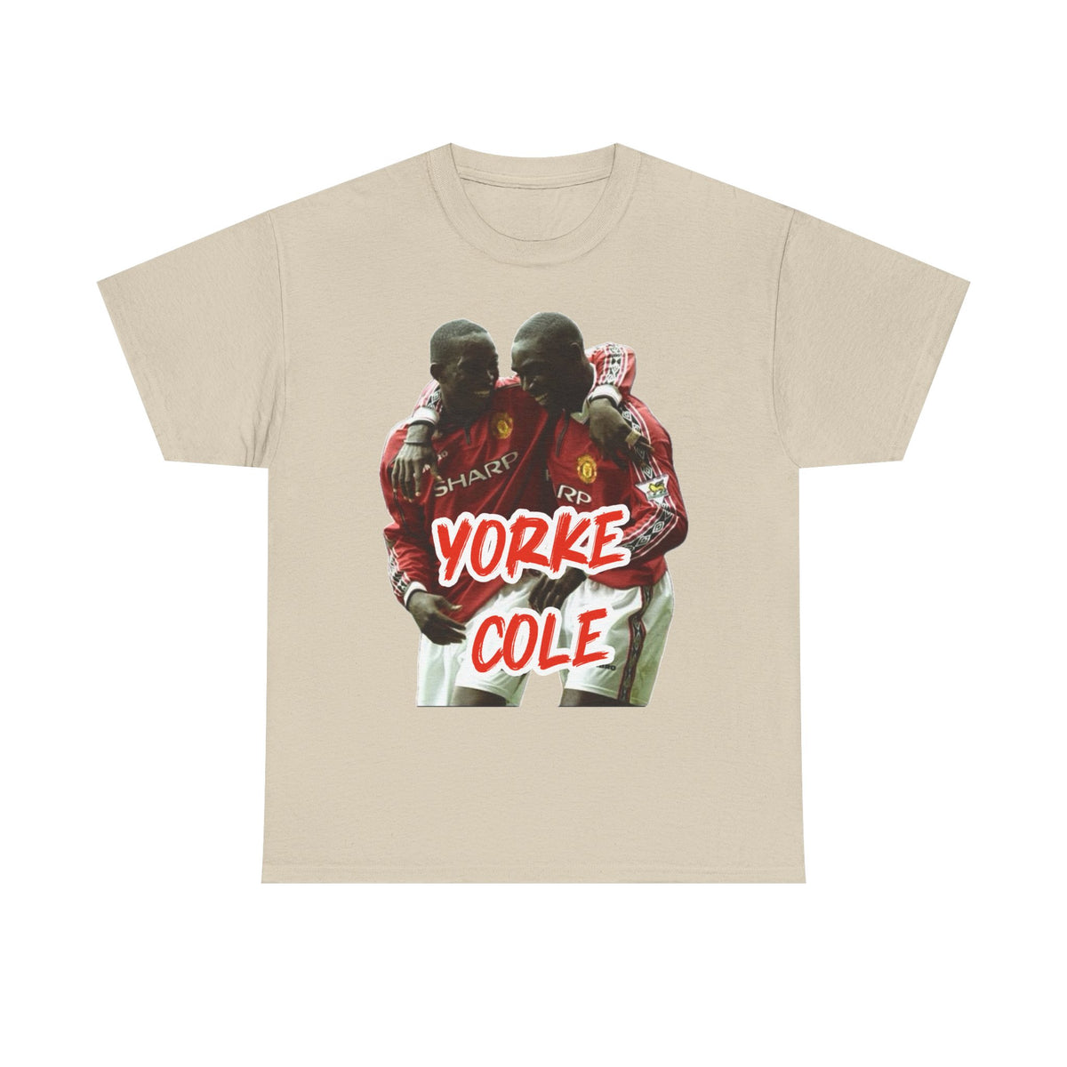 Yorke & Cole Manchester United Soccer Legends Graphic Tee — 'Yorke Cole' Retro Football Shirt