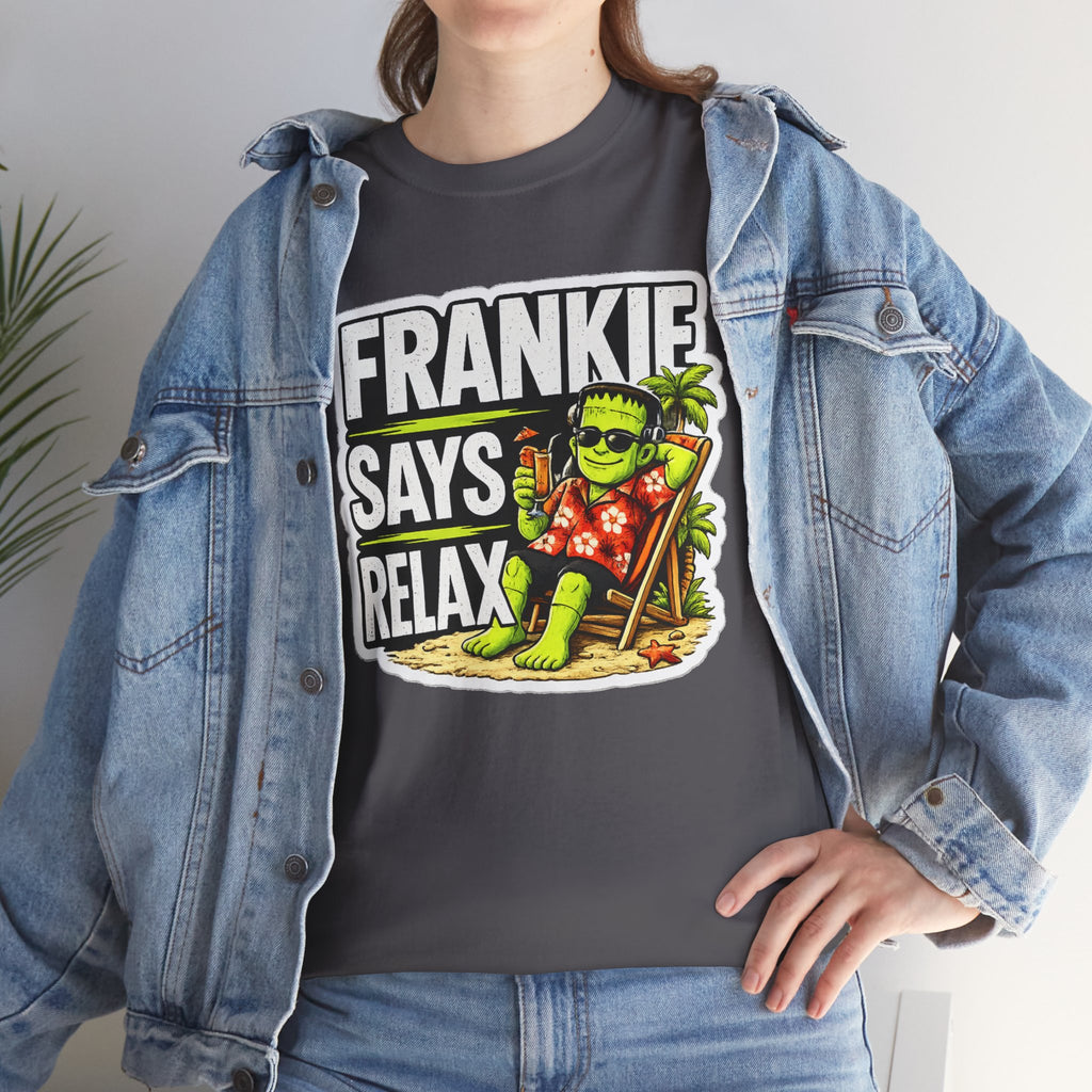 Frankie Says Relax Funny Graphic Cotton T-Shirt