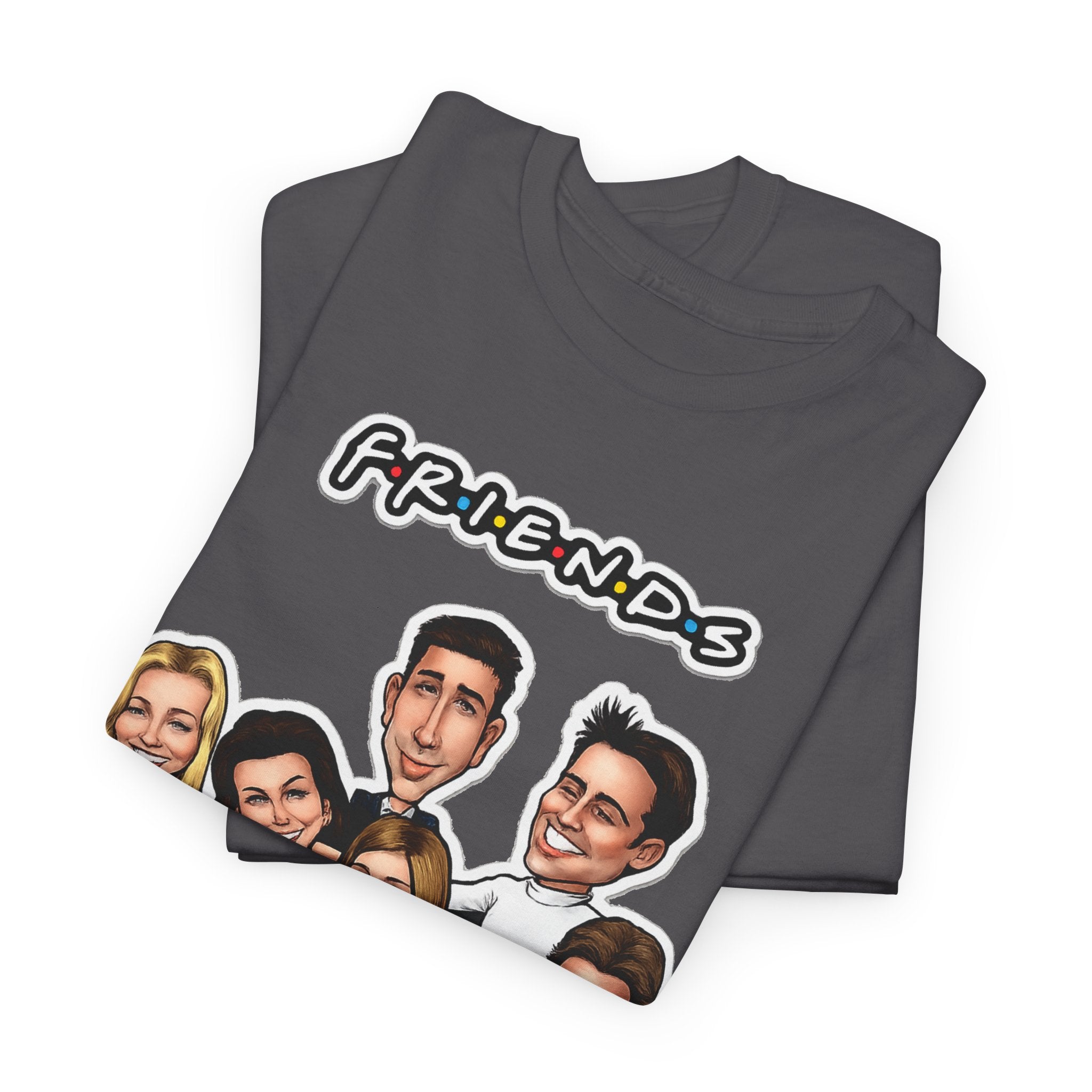 Friends TV Show Cartoon Cast T-Shirt — Iconic Couch Graphic Tee